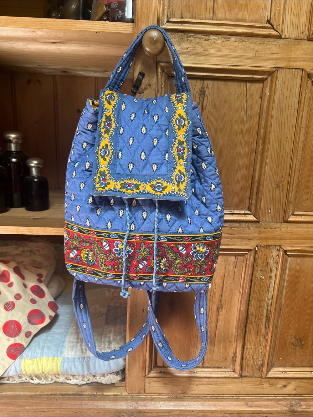Vera Bradley Mini Backpack in Retired French Blue Pattern